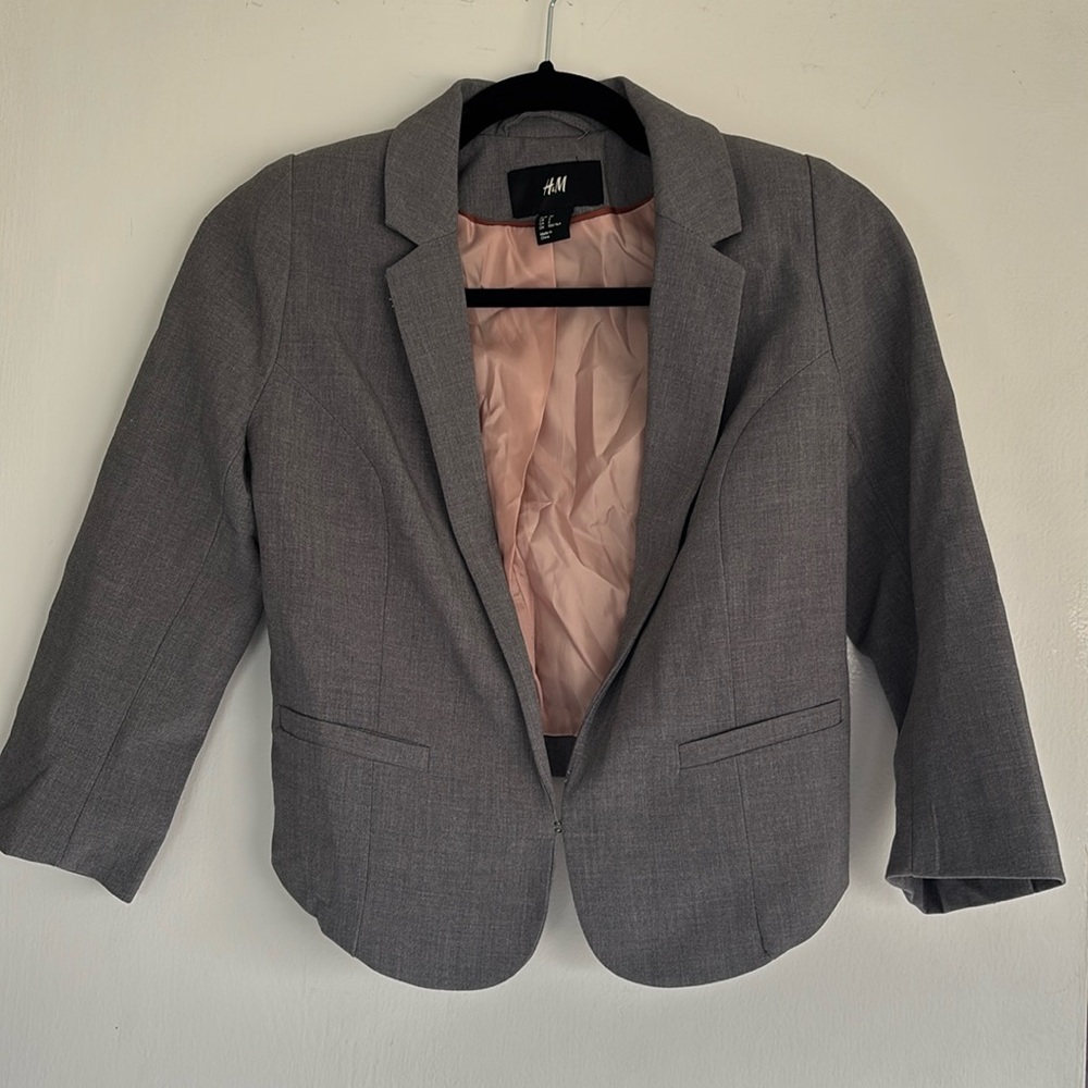 H&M gray blazer size 2